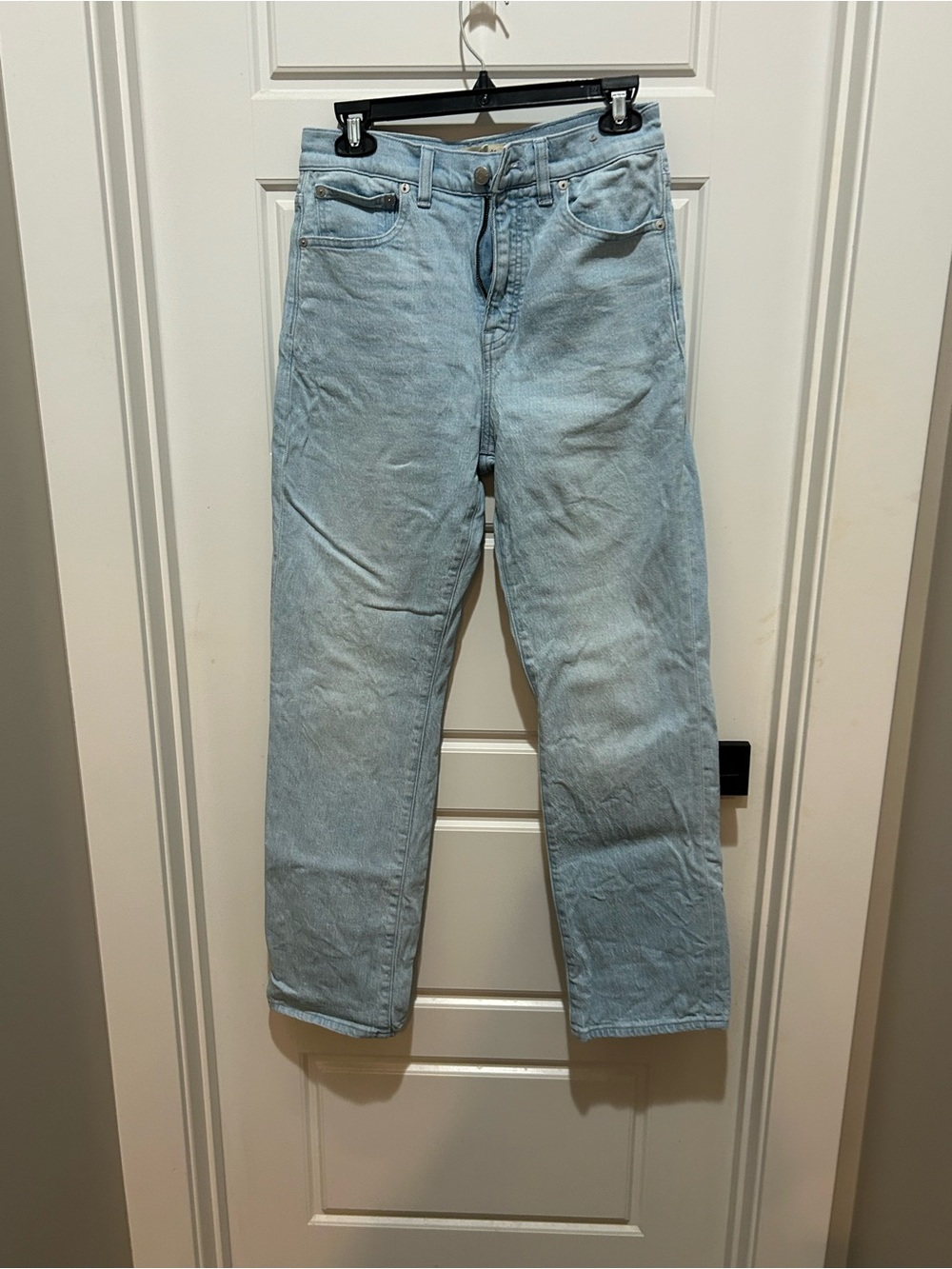 Like New Madewell Light Blue Denim 90s straight jeans